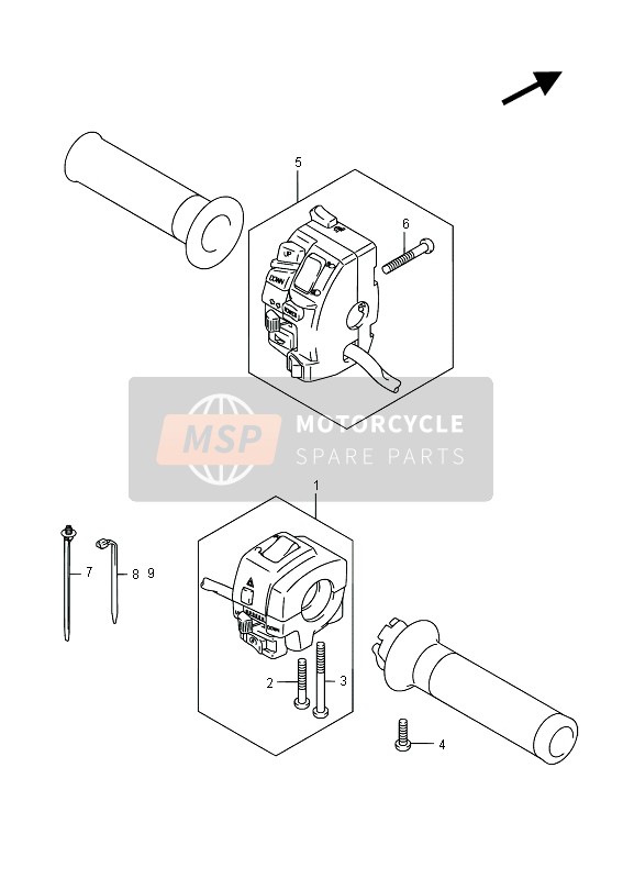 Suzuki AN650Z BURGMAN EXECUTIVE 2015 Handle Switch (AN650) for a 2015 Suzuki AN650Z BURGMAN EXECUTIVE